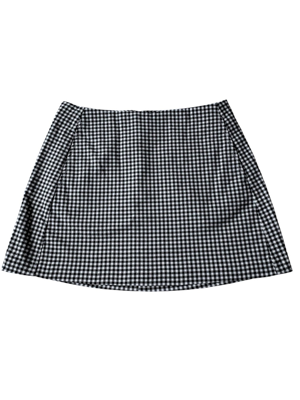 Urban Outfitters Black & White Gingham Mini Skirt with Pockets, Size S